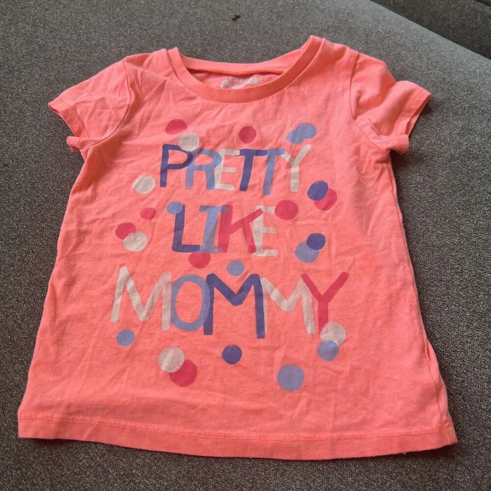 OshKosh Graphic Tee Toddler 3T‎ Pink Pretty Like Mommy Short Sleeve Shirt